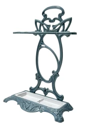 Art Nouveau Enameled Iron Umbrella Stand, 1900s